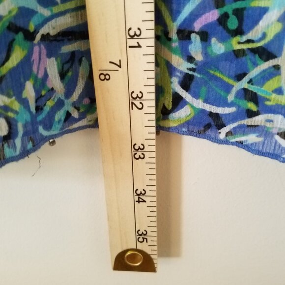 R Q T Abstract Floral Long Skirt Elastic Waistband Size 18 Plus Size - Picture 10 of 11